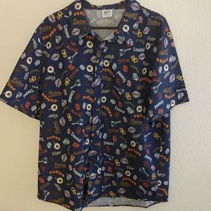 Padres Promotional Hawaiian Logo Shirt XL L